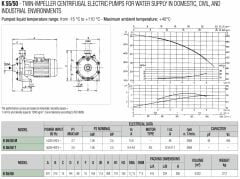 Dab K 55/50 M DAB Çift Kademeli Pompa 2,5 HP - Sıcak Su