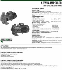 Dab K 90/100 T Çift Kademeli Pompa 5,5 HP - Sıcak Su