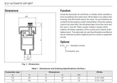 Honeywell E121-1/2A  Otomatik Purjör 1/2'' - 1 KUTU-12 Adet