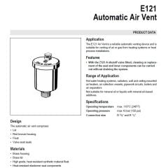 Honeywell E121-1/2A  Otomatik Purjör 1/2'' - 1 KUTU-12 Adet