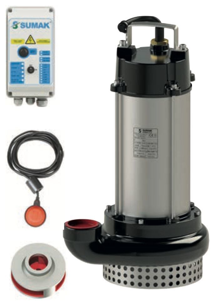 Sumak SDT20/2-Y Pasl. Çelik Drenaj Dalgıç  2.2 HP - 23 metre/380V