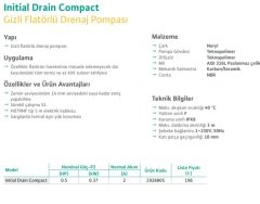 Wilo Drain Compact - Drenaj Pompası - Az kirli sular için - Asansör Flatörlü - 0,5 HP