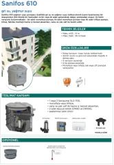 SFA Sanifos 610 1SLD S Tekli Gri Su İstasyonu - 610 Litre