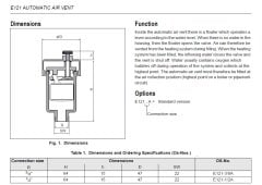 Honeywell E121-1/2A  Otomatik Purjör 1/2''