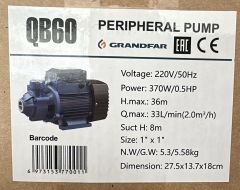 Grandfar  QB60  Periferik Pompa 220V - 0,5 HP