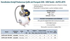 Etna Grandfar Auto JetS 100-50 Pas. Hidrofor 4 Kat-4Daire 50 Litre