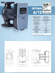 Alarko Optima 6/12 Fre. Kon. Sirkülasyon Pompası DN65-34cm