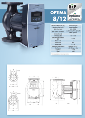 Alarko Optima 8/12 PN10 Fre. Kon. Sirkülasyon Pompası DN80-36cm