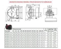 Grundfos Magna1 25-120 180 Rekorlu FK Sir.Pom. - 1''