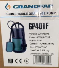 Grandfar GP401F  Drenaj Pompası - 400 Watt