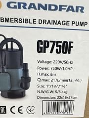 Grandfar GP750F  Drenaj Pompası - 750 Watt