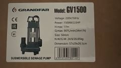 Grandfar GV1500 Foseptik Dalgıç 2Hp -17 metre