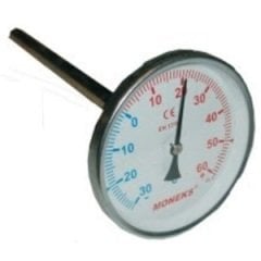 Moneks Ø100 0°C / +120°C Arkadan 10 cm Çıkışlı Kazan Termometresi