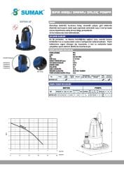Sumak SDF500 GF Sıfırdan Emişli Dalgıç 0,5 HP