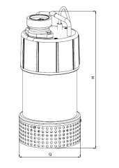 Sumak SDTV40/2.5 Z Gömlek Soğutmalı Dalgıç 4 HP
