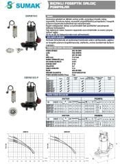 Sumak SBRT 18/2-P 380V Özel Parçalayıcılı Dalgıç 1,8 HP / 2''