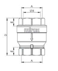 Mirox Çekvalf Dik Tip Yaylı - 1½'' - 40 mm