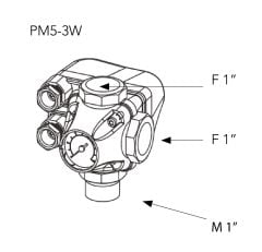 Italtecnica PM 5-3W  (Basınç Şalteri + Manometre + 5 Yollu)