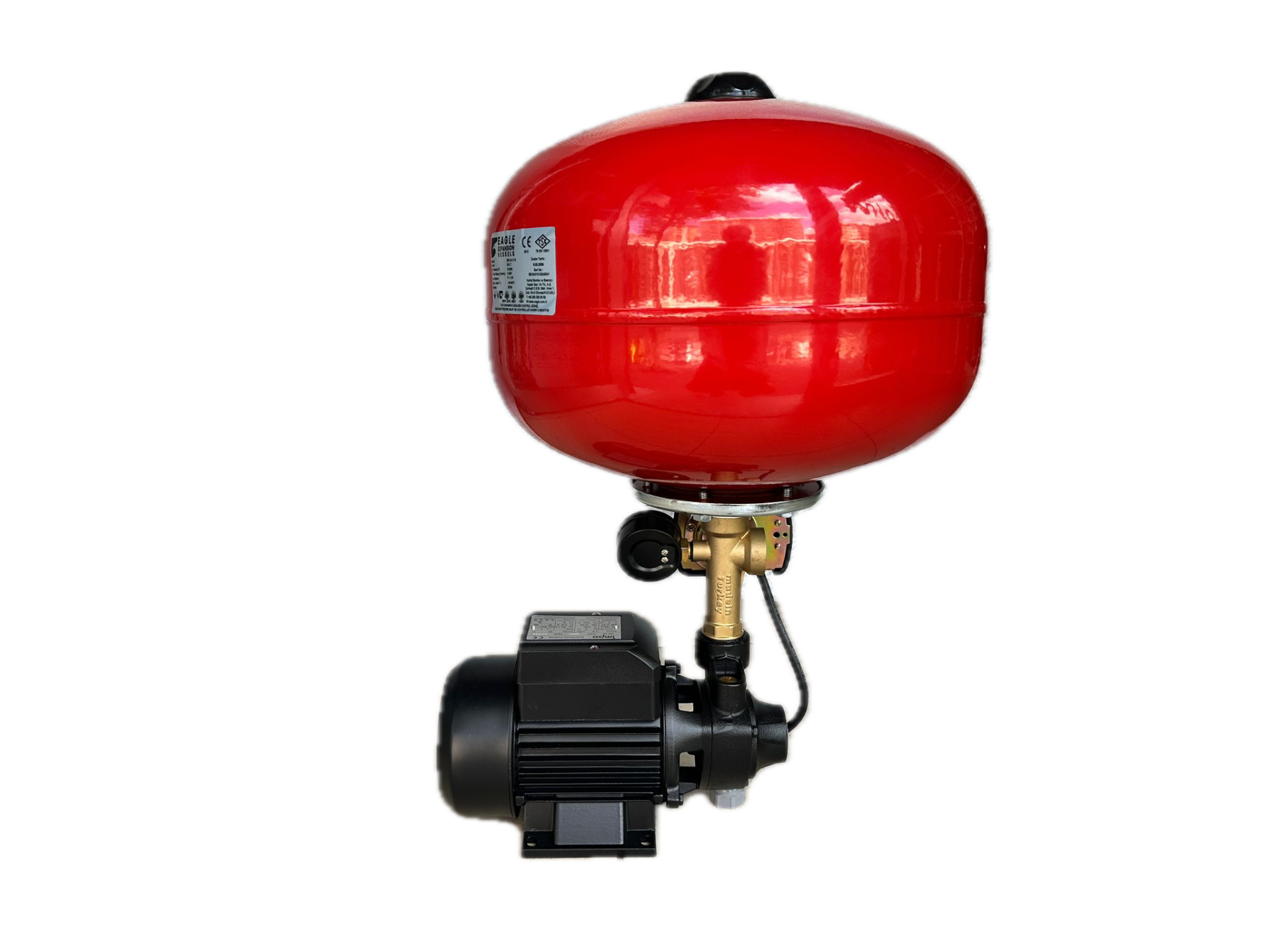 İrka QB60 - 0,5 HP - 2 kat/2 daire - 24 Lt. Küreli Hidrofor - İmpo Pompalı