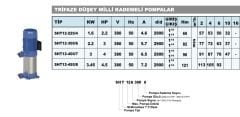 Sumak SHT12-300/6 Dikey Pompa 3Hp - 82 mss