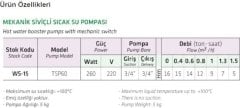 Water Sound TSP60 Pompamat -Mini Hidrofor - 260 Watt