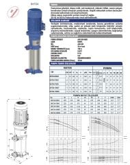 Sumak SHT24-750/5 Dikey Pompa 7,5Hp - 75 mss