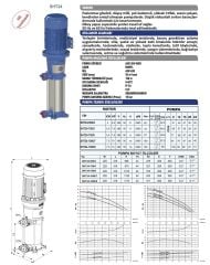 Sumak SHT24-1000/8 Dikey Pompa 10Hp - 120 mss
