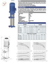 Sumak SHT34-750/4 Dikey Pompa 7,5Hp - 70 mss