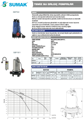 Sumak SDF5/2 Plastik Dalgıç 1 HP - 1 1/4'' Çıkışlı - 32 mt