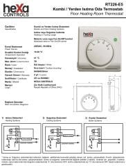 Hexa RT226-E5 Kablolu Oda Termostadı - Lambalı