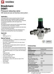 Honeywell D06FI-1/2B Paslanmaz Basınç Düşürücü - 1.5-6 Bar - 1/2''