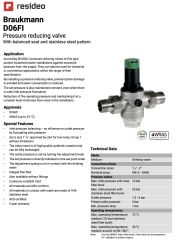 Honeywell D06FI-11/2B Paslanmaz Basınç Düşürücü - 1.5-6 Bar - 1 1/2''