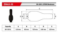 Euromax Membran 80/100 Litre - Açık D80