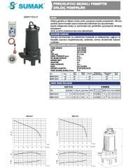 Sumak SBRT 75/2-P Özel Parçalayıcılı Dalgıç 7,5 HP