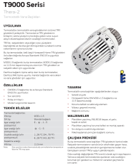 Honeywell T9001W0 Termostatik Kafa - (Beyaz Izgaralı)