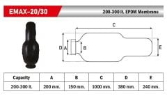 Euromax Membran 200/300 Litre - D150 - Geniş Boğaz