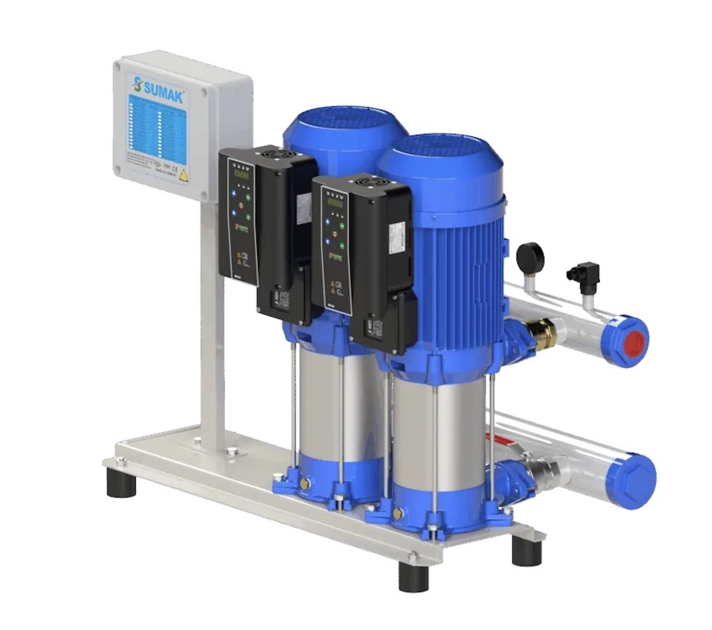 Sumak SHT8B 400/10 FK- 2x4HP Frekanslı Hidrofor 20Kat/50 Daire