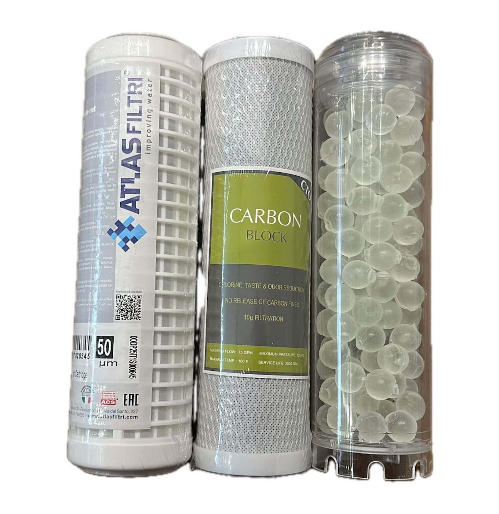 Su Arıtma Filtre Seti Üçlü 10'' - Kireç İçin