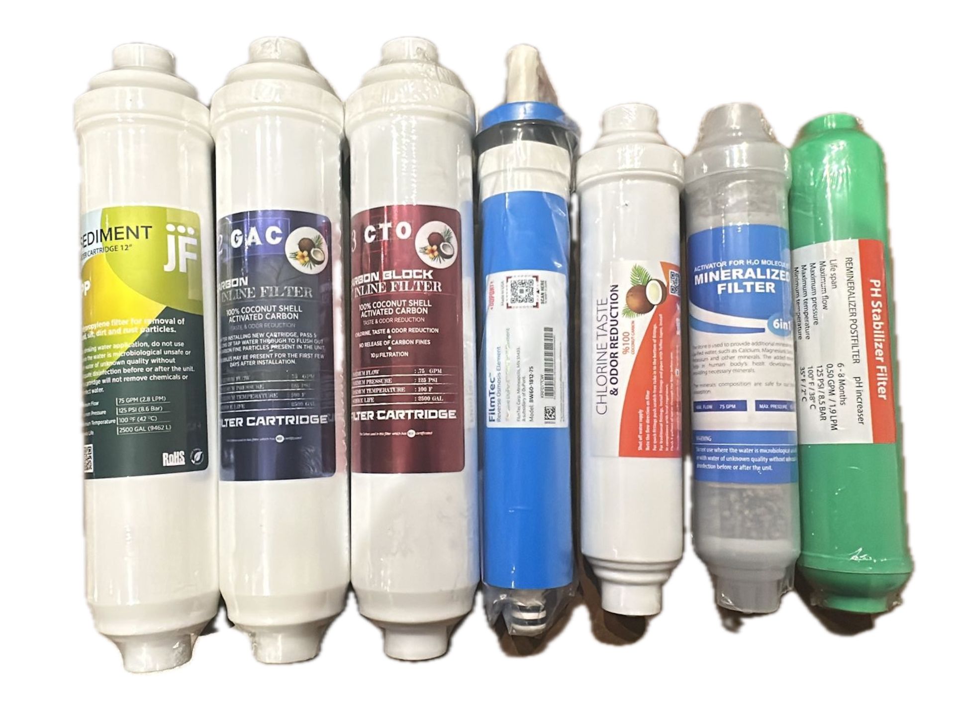 Filtre  Seti YEDİLİ  - PH Filtreli- Filmtec Membranlı  NSF ONAYLI