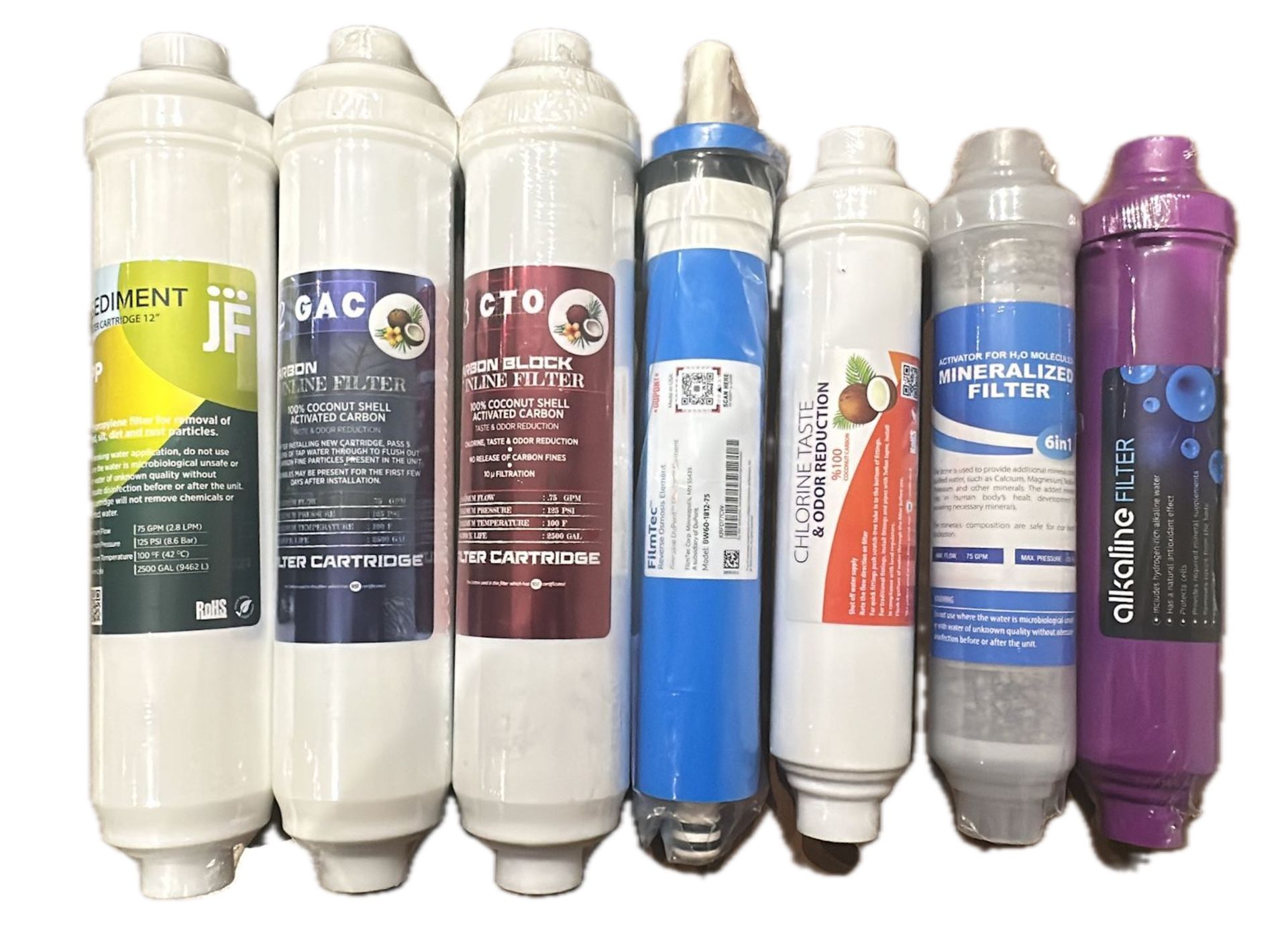 Filtre  Seti YEDİLİ  - Alkali Filtreli- Filmtec Membranlı  NSF ONAYLI