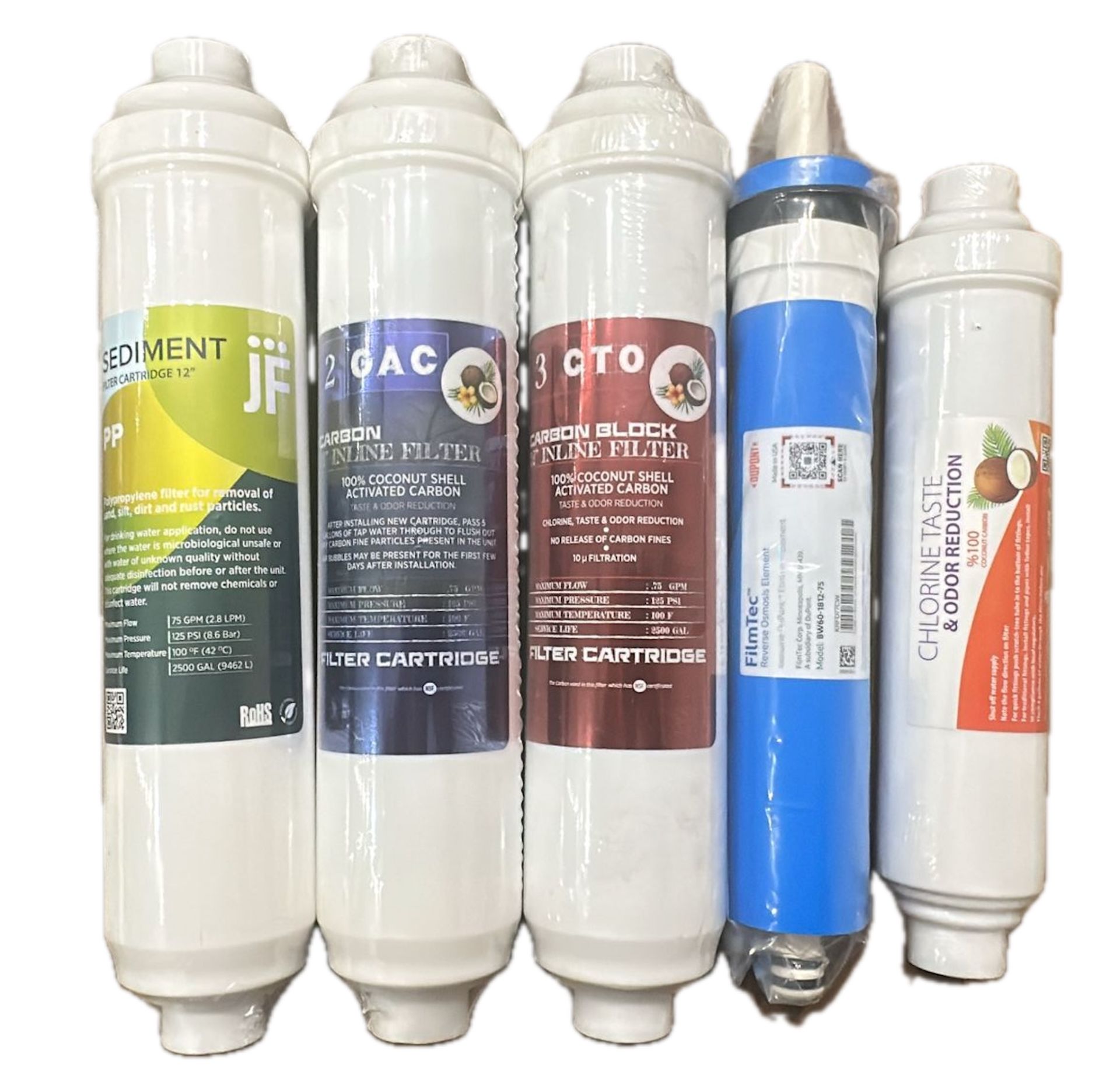 Filtre  Seti BEŞLİ  - Filmtec Membranlı  NSF ONAYLI