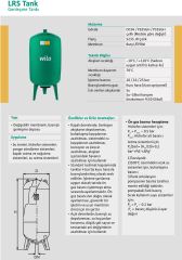 Wilo LRS 050H/10 V Yatık Tank 10 Bar - 50 Litre