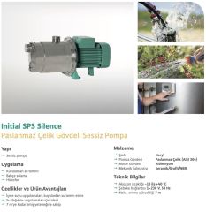 Wilo SPS Silence 6-100 Pas. Sessiz Pompa - 1 ,5Hp - Yüksek Debili