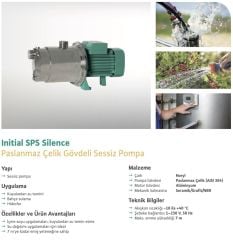 Wilo SPS Silence 5-100 Pas. Sessiz Pompa - 1 Hp - Yüksek Debili