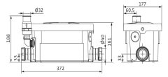 Wilo HiDrainlift 3-24  2Ünite Atık Su Tahliye Cihazı 4 Lt.