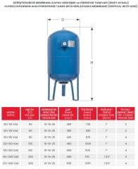 Eagle EEV 150 Dik Tank 10 Bar - 150 Litre