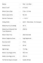Viler 4PDm-2,2  4'' Dalgıç Motoru - 3 HP (2,2 KW) - 220 V - Monofaze