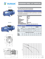 Sumak SMJ220 - Jet Pompa 2.2 HP - 220V