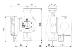 Grundfos UPS2 25-80 180 Sirkülasyon Pompası - 1''