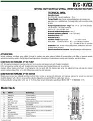 Dab KVC 60/120 T Dikey Pompa 3Hp - 78mss